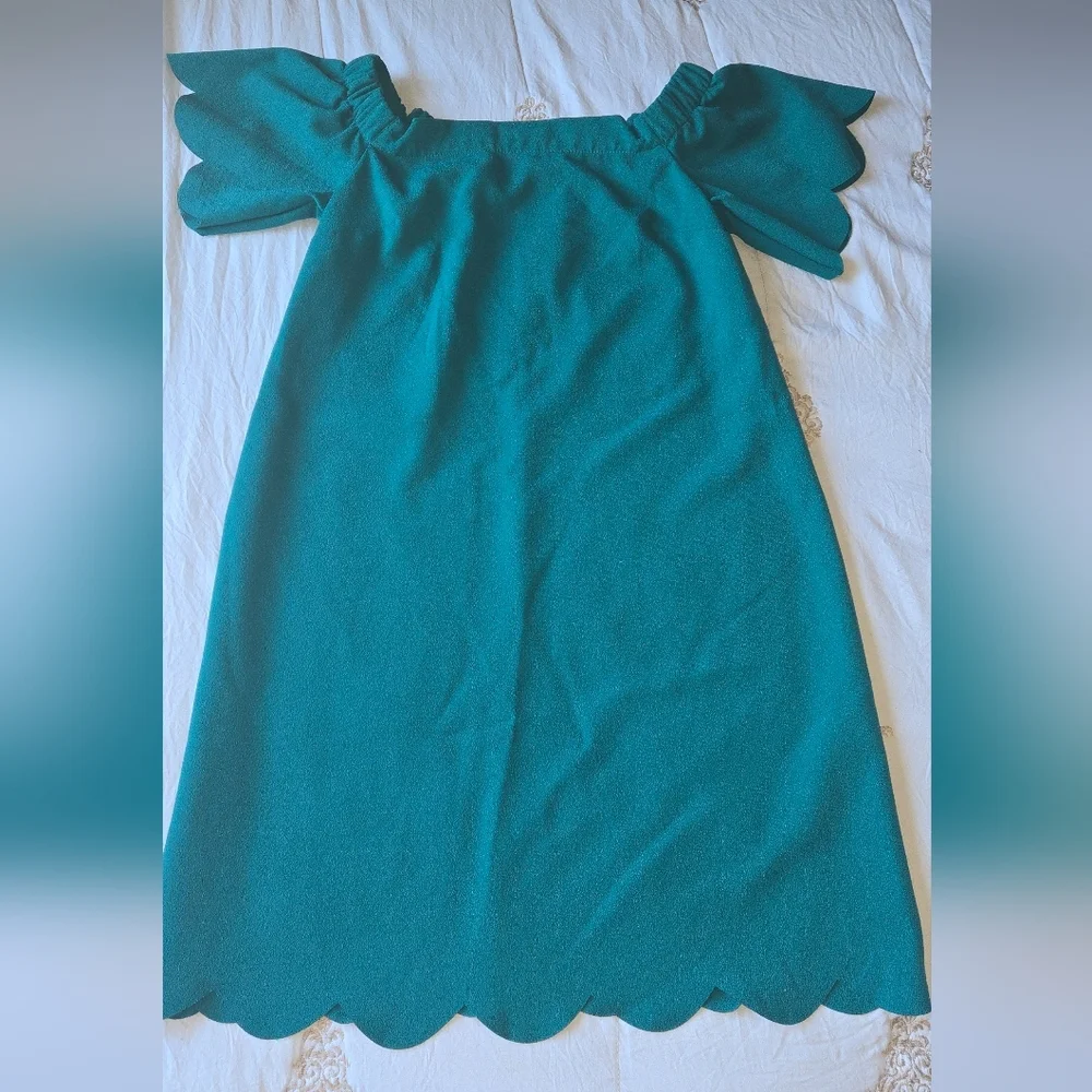 Banana Republic Teal Off-Shoulder Mini Dress - Picture 3 of 9